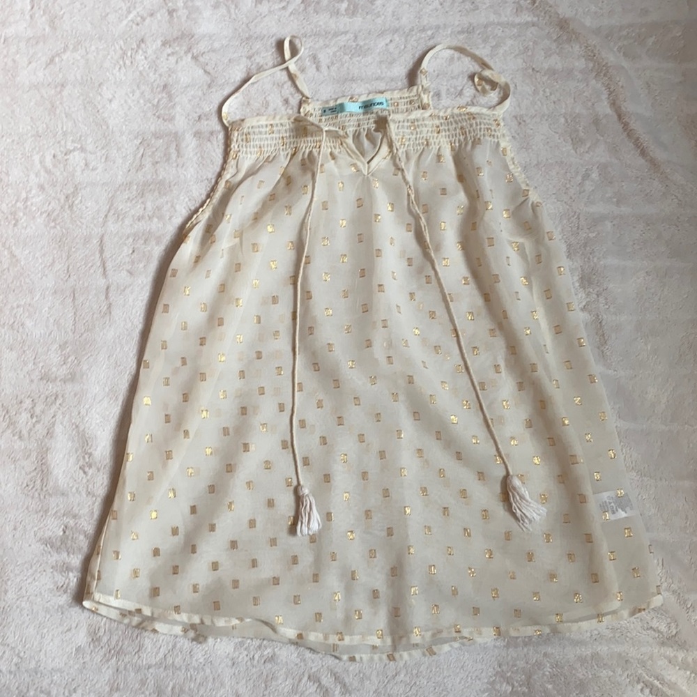 Maurices White and Gold Camisole